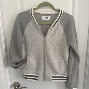 JACK by BB Dakota Grey and White Jacket